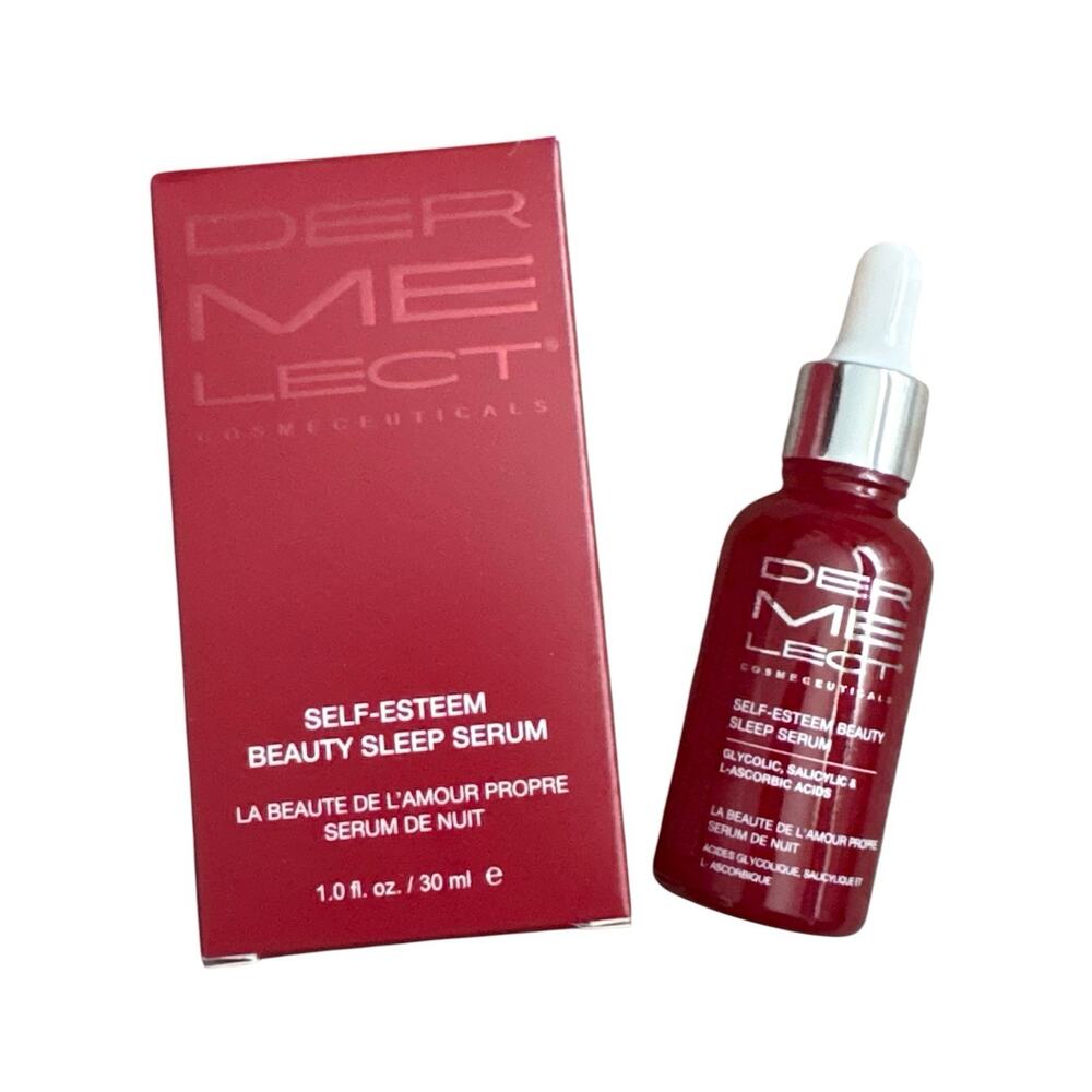 Dermelect Self-Esteem Beauty Sleep Serum 1 oz Glycolic Salicylic Acid NIB
